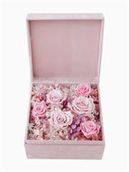 仲夏夜之梦----永生花盒:厄瓜多尔进口粉色永生玫瑰